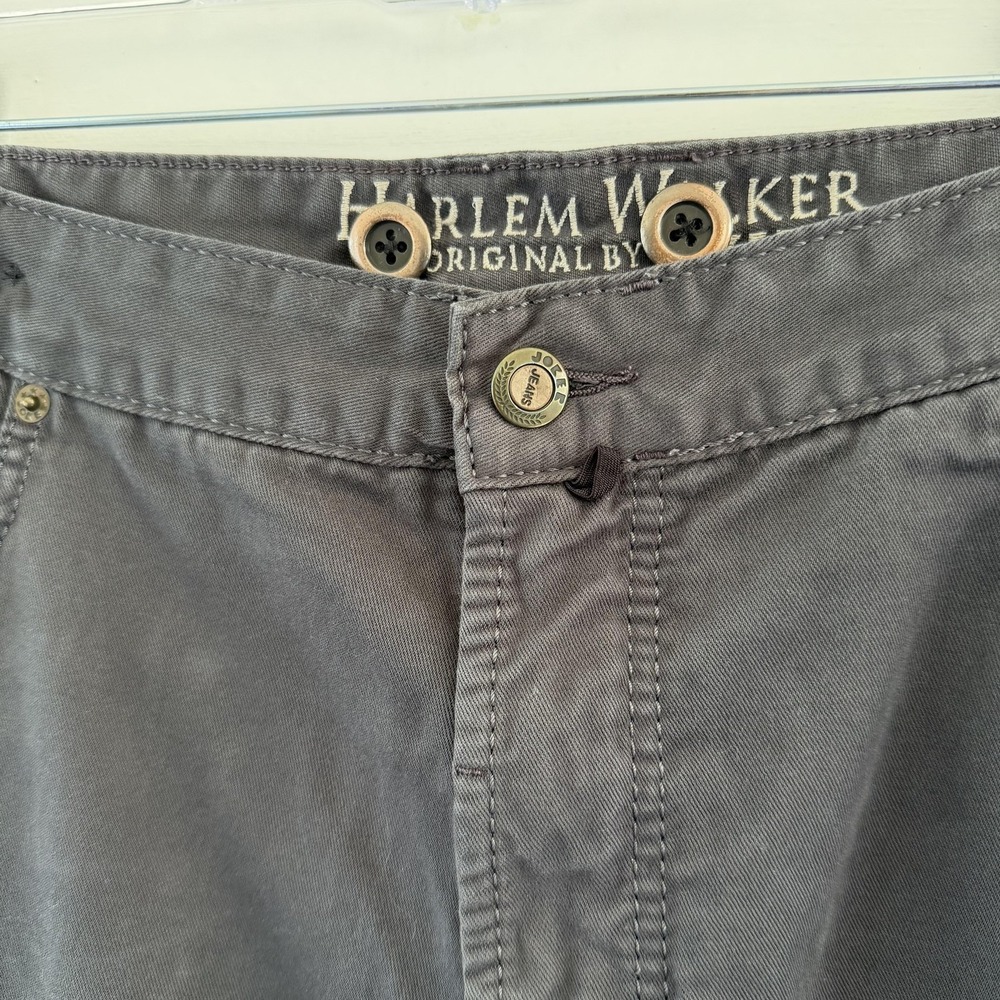 Joker Harlem Walker Jeans Mens 42x28 Gray Dark Wash Cotton Denim Logo Patch - Picture 11 of 16